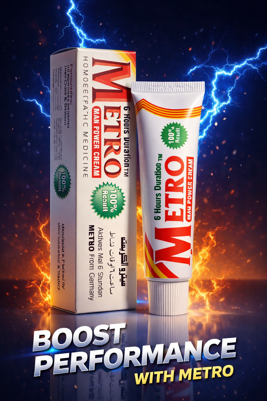 Metro Man Power Cream – 6 Hours Duration